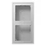 JUNG Copertura da incasso 2 moduli con telaio integrato, alluminio (AL2582A-L)