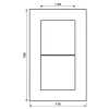 JUNG LSP 982 GLAS Telaio in vetro 2 moduli, LS PLUS, 115 x 186 x 11 mm