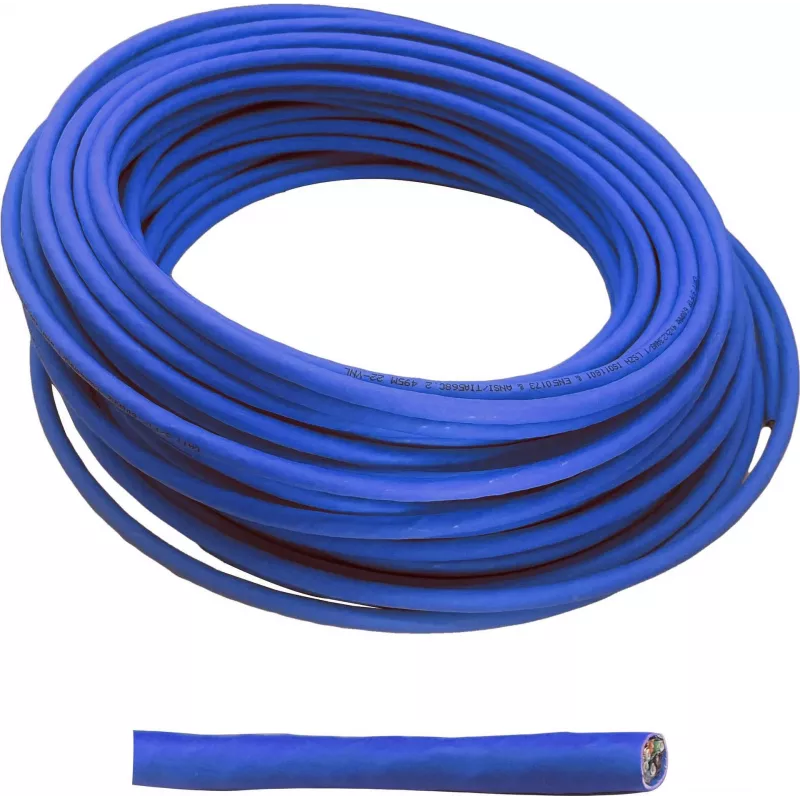 HELOS Cavo di installazione Cat 8.1 S/FTP PiMF, LSZH, blu, anello da 100 m
