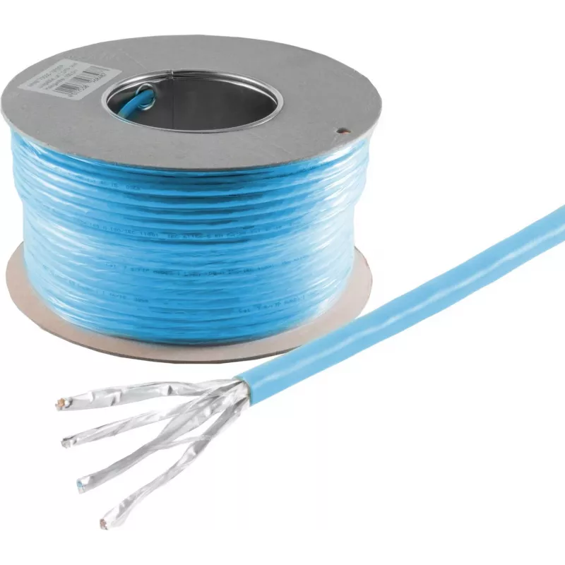 HELOS Cavo di installazione Cat 8.1 S/FTP PiMF, LSZH, blu, anello da 100 m