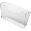 HELIT H6103008 Supporto a parete per espositore brochure, grigio trasparente