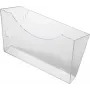 HELIT H6103008 Supporto a parete per espositore brochure, grigio trasparente