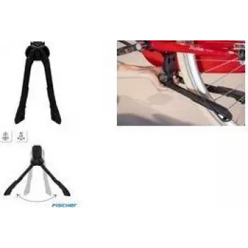 FISCHER Cavalletto per bicicletta in alluminio nero (50176:FISCHER)