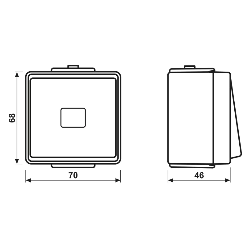 JUNG 602 KOW interruttore a bilanciere con controllo, off bipolare, 10 AX 250 V, IP44, WG 600