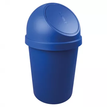 helit cestino rotondo con coperchio basculante, 45 litri, blu, polipropilene, Ø400 mm x H700 mm (H2401334)