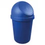 helit cestino rotondo con coperchio basculante, 45 litri, blu, polipropilene, Ø400 mm x H700 mm (H2401334)