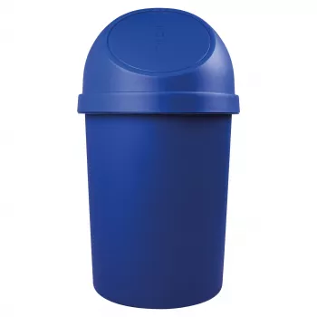 helit cestino rotondo con coperchio basculante, 45 litri, blu, polipropilene, Ø400 mm x H700 mm (H2401334)