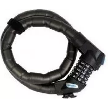 FISCHER lucchetto a catena articolato per bici 900 mm, 24 mm maglie in acciaio temprato, nero con supporto telaio 85860