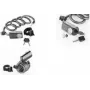 FISCHER BICI lucchetto a spirale antracite con allarme a chiave 85908:FISCHER