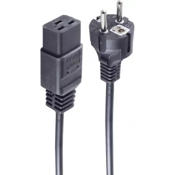 SHIVERPEAKS Basic cavo di alimentazione Schuko a IEC C19, 3 m, 16 A, nero BS60015-S