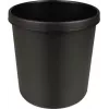 HELIT H6106495 cestino rotondo ignifugo, 18 L, nero