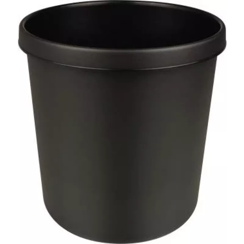 HELIT H6106495 cestino rotondo ignifugo, 18 L, nero