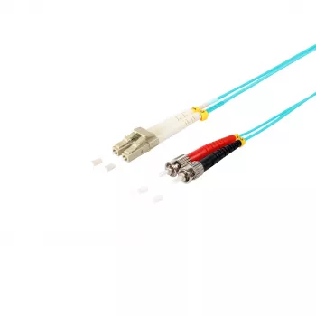SHIVERPEAKS S/CONN maximum connectivity cavo patch in fibra ottica LC/ST Duplex Multimode OM3 50/125µm, aqua, 5m (77945/3)