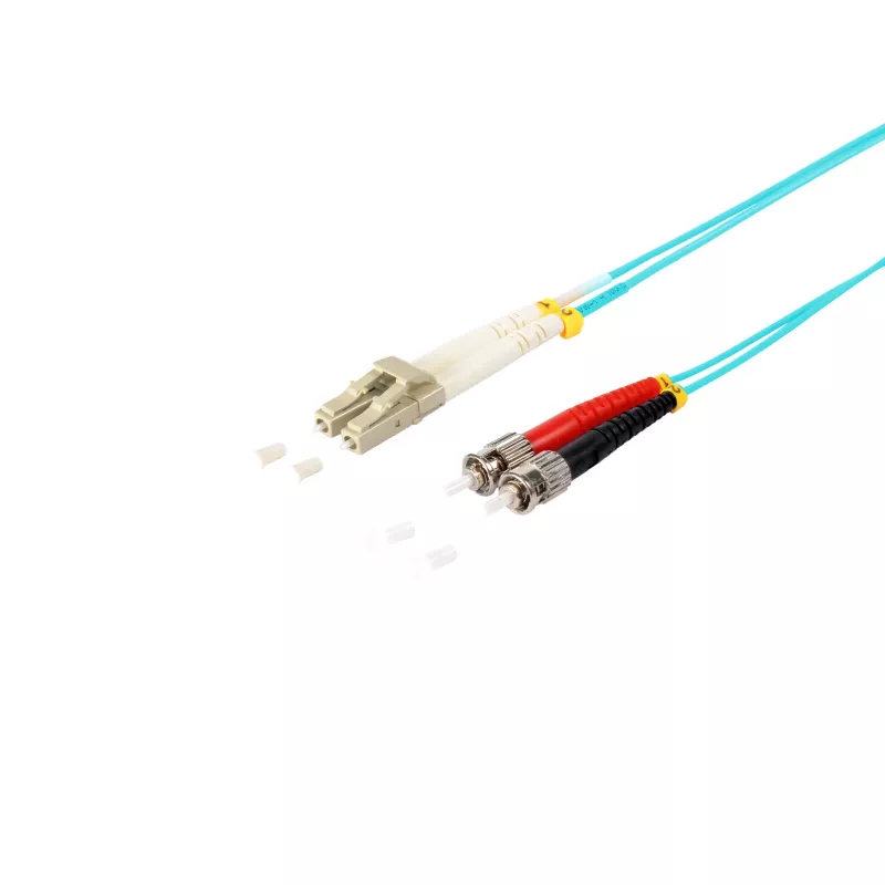 SHIVERPEAKS S/CONN maximum connectivity cavo patch in fibra ottica LC/ST Duplex Multimode OM3 50/125µm, aqua, 5m (77945/3)