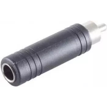 ShiverPeaks adattatore audio, connettore maschio RCA a connettore femmina jack mono 6,3 mm, metallo, nichelato (BS57005)