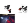 FISCHER Set di illuminazione LED per bicicletta TWIN, luce anteriore 50/25/15 lux, ricaricabile USB, omologato StVZO 50428