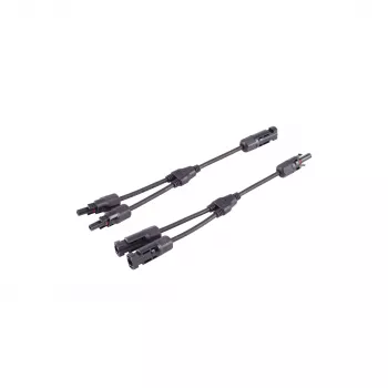 SHIVERPEAKS PV4 Set di cavi con adattatore a T, 2 in 1, 4 mm², nero, 30 cm BS02-21032