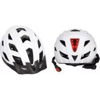 FISCHER Urban Plus Atlanta Casco per bicicletta S/M guscio in policarbonato con imbottitura interna in EPS, luce posteriore LED, retina antinsetto, visiera 720031