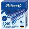 Pelikan 4001 GTP/18 Cartucce d'inchiostro blu royal standard a grande capacità, confezione da 18 300735