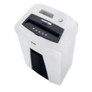HSM SECURIO C16 Distruggidocumenti a taglio a strisce con predistruzione, livello di sicurezza P-2, strisce da 6 mm, 15-17 fogli, contenitore 25 L, nero 1901111
