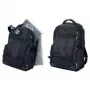 LIGHTPAK Fanactic Zaino per laptop in poliestere 20L con tasca laterale imbottita con cerniera, schienale imbottito e spallacci imbottiti, tasche multiple, nero 24603
