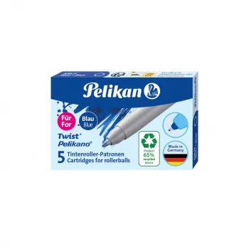 Pelikan Eco Ricarica rollerball per Pelikano/Twist, blu royal, 65% plastica riciclata, 1 pezzo 300010004