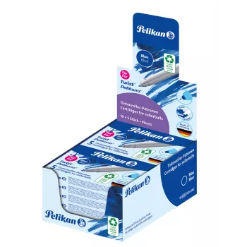 Pelikan Eco Ricarica rollerball per Pelikano/Twist, blu royal, 65% plastica riciclata, 1 pezzo 300010004
