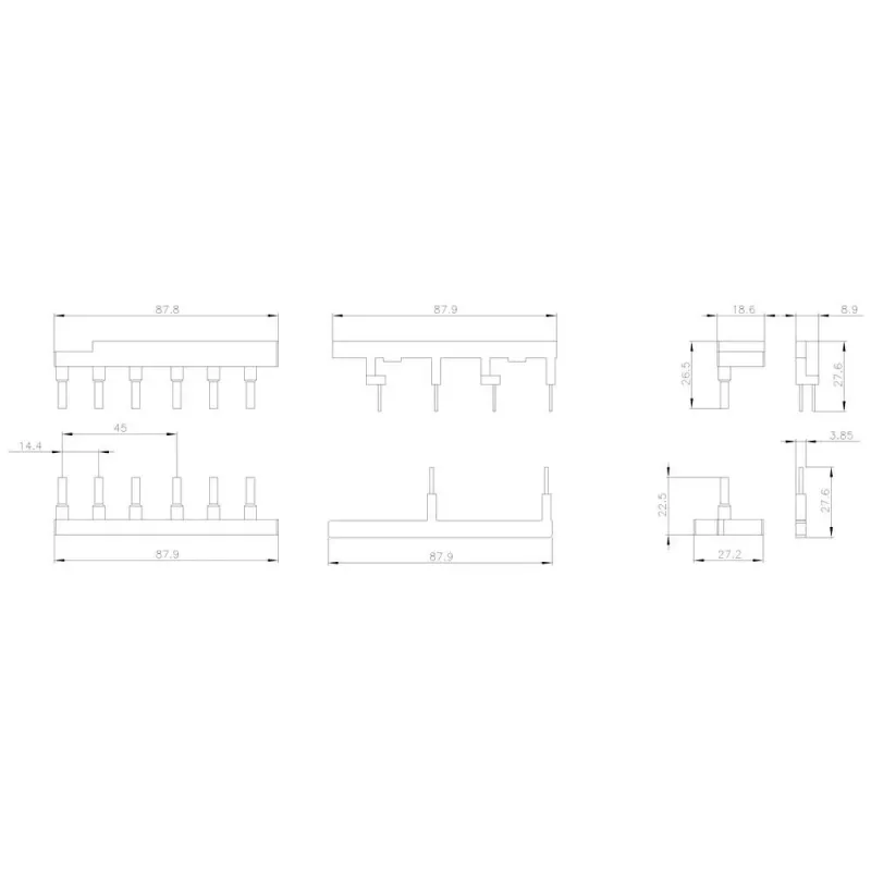 SIEMENS SIRIUS set di cablaggio per contattori S0 e interruttori automatici 3RA2923-2AA1