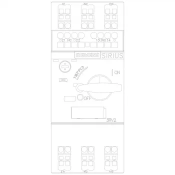 Siemens SIRIUS 3RV2011-1AA25 interruttore di protezione motore, 3 poli, 0,7-1,1 A, S00, morsetti a vite