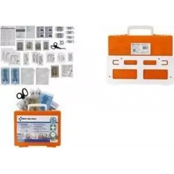 FIRST AID ONLY cassetta di pronto soccorso DIN 13157, arancione, IP54, ABS, montaggio a parete P-51002 00