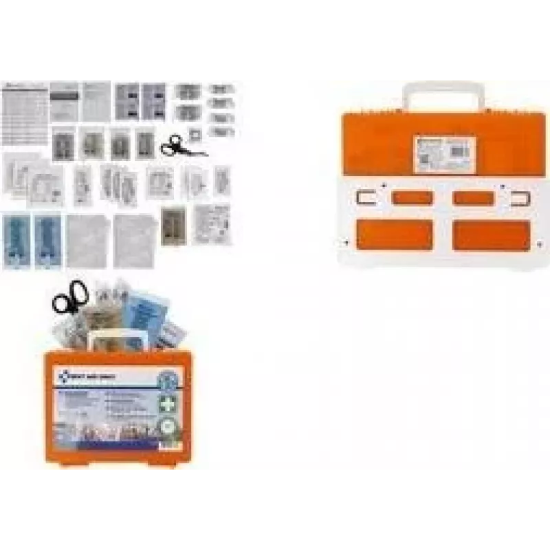 FIRST AID ONLY cassetta di pronto soccorso DIN 13157, arancione, IP54, ABS, montaggio a parete P-51002 00