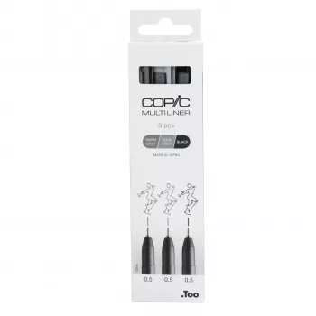 COPIC Multiliner fineliner nero 0,5 mm, 3 pezzi (22075633)