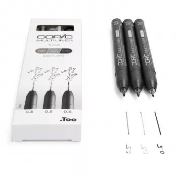 COPIC Multiliner fineliner nero 0,5 mm, 3 pezzi (22075633)