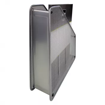 HELIT H2518000 portariviste in mesh DIN A4 filo metallico argento verniciato a polvere, 1 pezzo