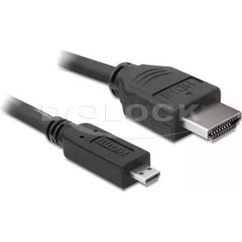 DeLOCK cavo HDMI-a-Micro-HDMI 2 m, 32 AWG, High Speed con Ethernet, 4K 82664