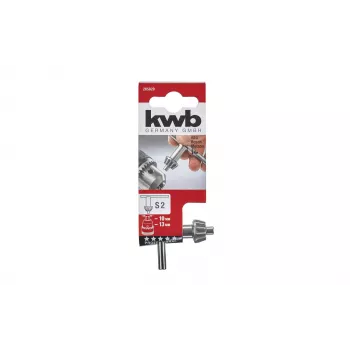 KWB chiave per mandrino portapunta per mandrino a corona dentata, S2, pignone 10 mm, acciaio temprato, impugnatura nera 285820