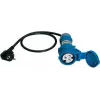 Adattatore di misura Benning da spina Schuko a presa CEE caravan 16 A 3 poli blu (044143)