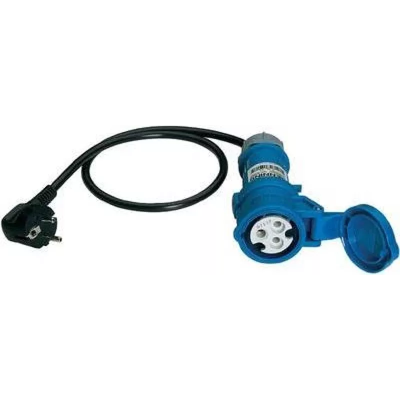 Adattatore di misura Benning da spina Schuko a presa CEE caravan 16 A 3 poli blu (044143)