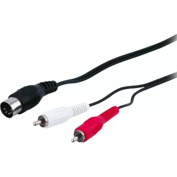 Cavo audio Wentronic AVK 114-150 1,5m da DIN 5 pin a 2x connettore RCA - nero 50014