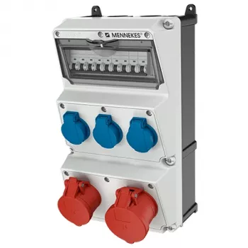 Combinazione di prese a parete MENNEKES AMAXX 930011, 63 A, IP44, grigio