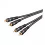 Cavo audio Wentronic AVK 132-1000 10 m RCA, 2x connettore RCA a 2x connettore RCA, nero 50434