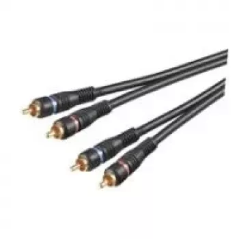 Cavo audio Wentronic AVK 132-1000 10 m RCA, 2x connettore RCA a 2x connettore RCA, nero 50434
