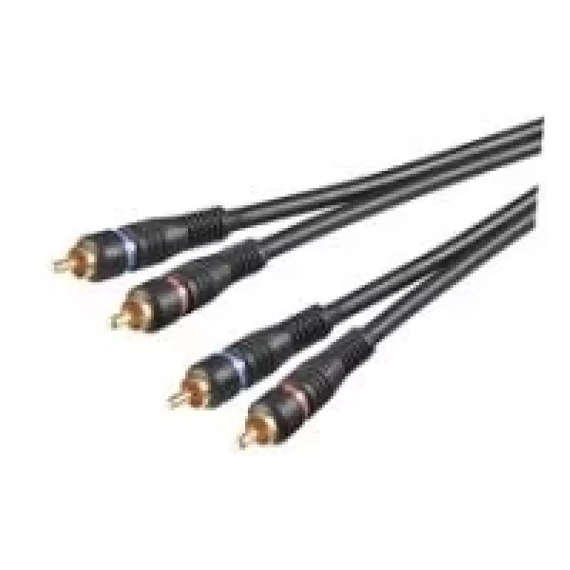 Cavo audio Wentronic AVK 132-1000 10 m RCA, 2x connettore RCA a 2x connettore RCA, nero 50434