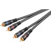 Cavo audio Wentronic AVK 132-1000 10 m RCA, 2x connettore RCA a 2x connettore RCA, nero 50434