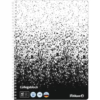 Blocco college Pelikan Color Edition, A4, nero/bianco con 2 margini, 80 fogli, 70 g/m², senza legno, 4 fori, 1 pezzo 400197021