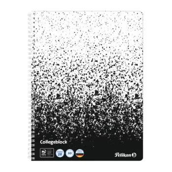 Blocco college Pelikan Color Edition, A4, nero/bianco con 2 margini, 80 fogli, 70 g/m², senza legno, 4 fori, 1 pezzo 400197021