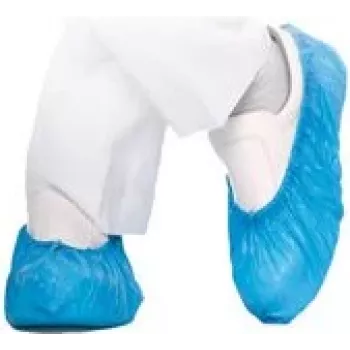 Copriscarpe in CPE HYGOSTAR HYGOMAT blu, 0,06 mm, taglia unica, per ingresso in camera bianca – 1 pezzo (2850H)