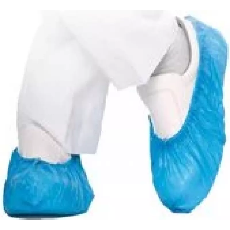 Copriscarpe in CPE HYGOSTAR HYGOMAT blu, 0,06 mm, taglia unica, per ingresso in camera bianca – 1 pezzo (2850H)