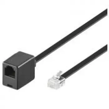 Cavo di prolunga modulare Wentronic Goobay RJ12 6P6C connettore maschio a femmina, 6 m, nero 68264