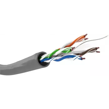 Cavo di installazione di rete Wentronic Goobay CAT 6, U/UTP, grigio, 100 m - CU, AWG 23/1 (massiccio), LSZH 68466